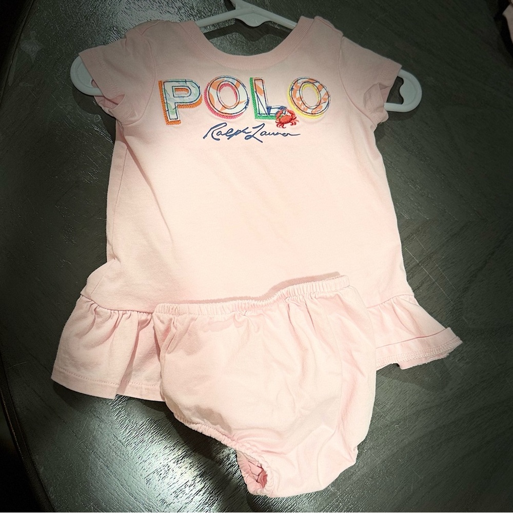 Polo Ralph Lauren tropical logo dress. Baby girl 3 months.